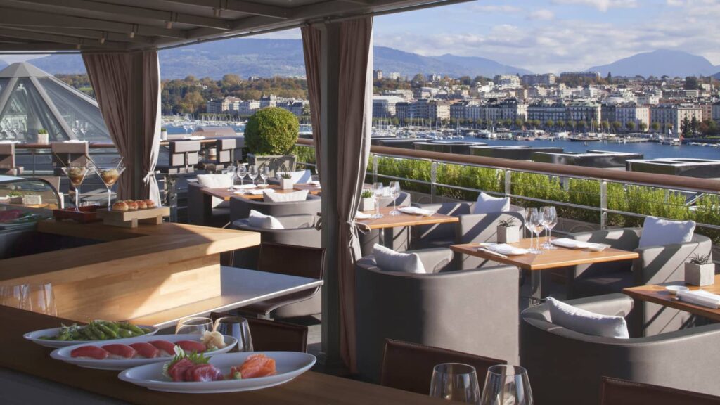 Fine dining at one of the best restaurants in Geneva